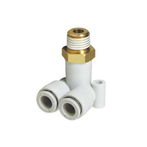 外螺偏三通接头：KQ2LU